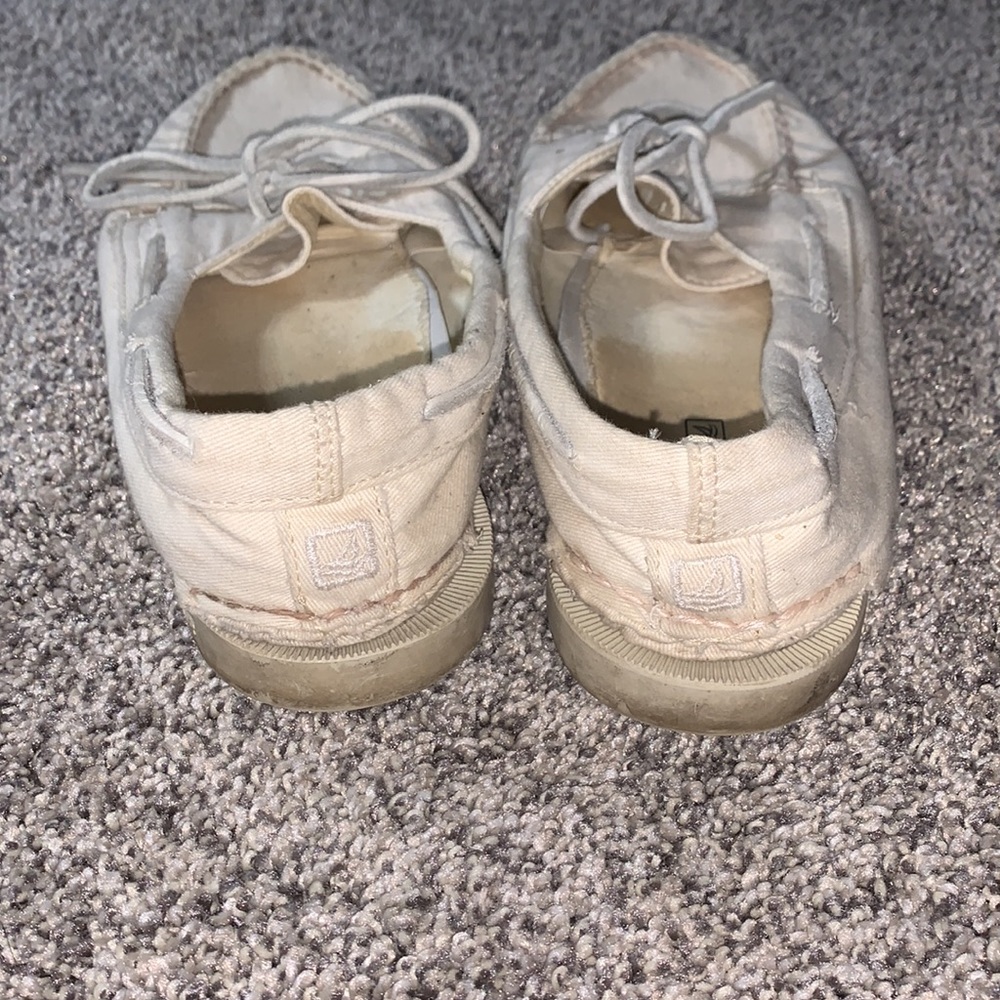 Ivory Sherry Top Sider, 9.5 - Picture 3 of 8